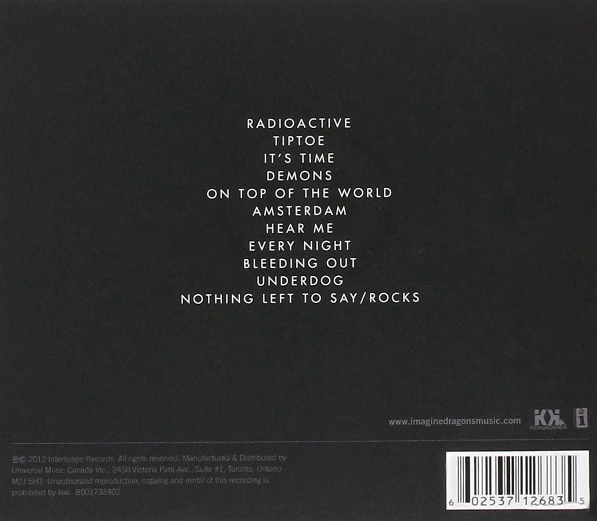 Imagine Dragons/Night Visions [CD]