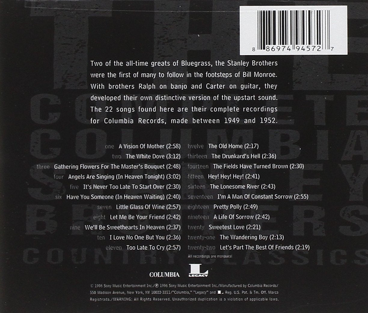 Stanley Brothers/Complete Columbia [CD]