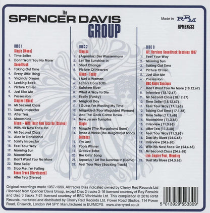 Davis, Spencer/Taking Time Out: Complete Recordings 1967-1969 (3CD)